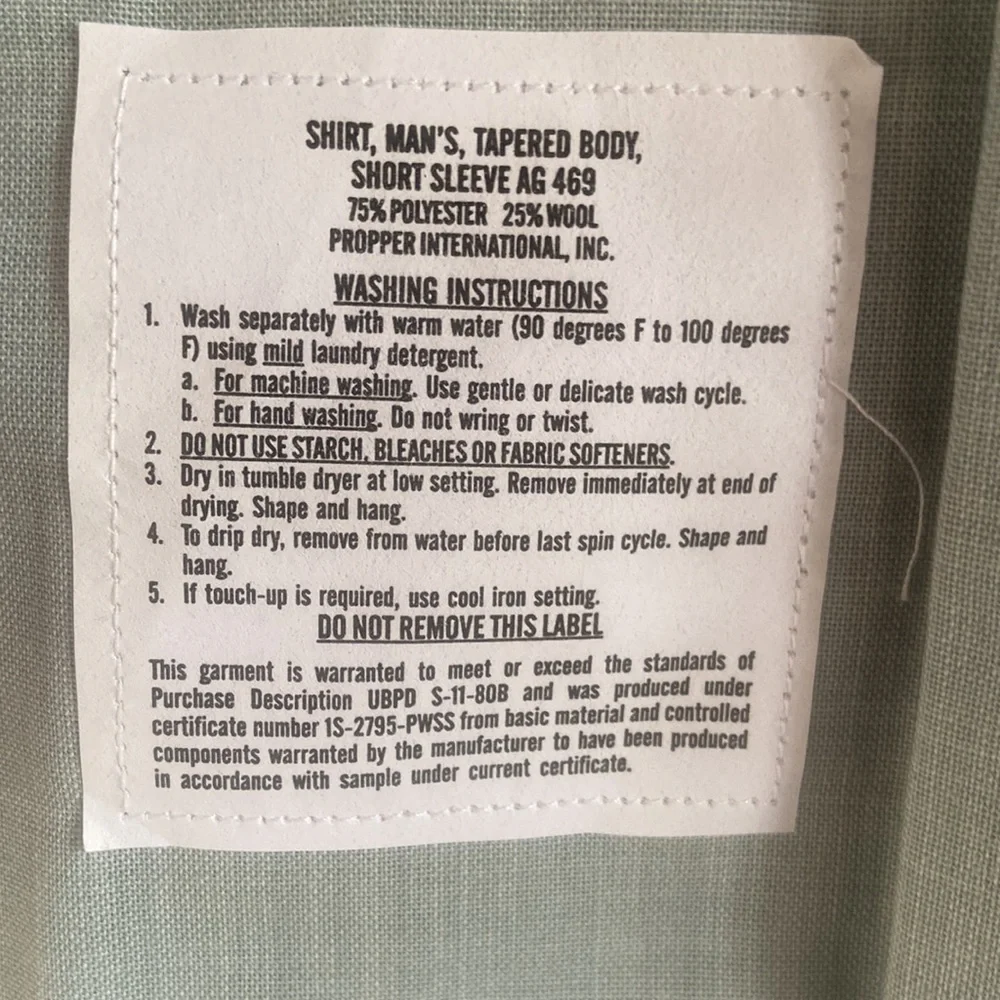 Propper US Army class A short sleeved shirt - Picture 4 of 7